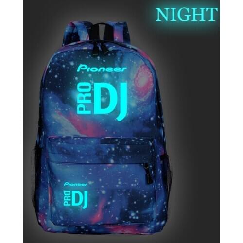 Hot sale Pioneer Pro Dj Luminous School Bags Students School rucksack Casual Pioneer Pro Dj Night glow School Backpack