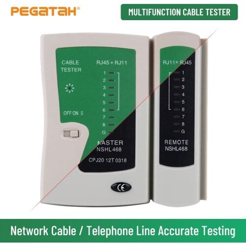 RJ45 Cable lan tester Network cable tester 468 RJ45 RJ11 lan tester dual-use cable testing line Networking tool Line finder