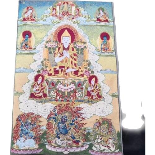Tibet Nepal Thangka portrait brocade painting silk religion Thangka embroidery figure Tara