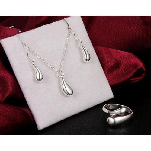 Three Turkish Water Drop Earrings and Necklace Rings for African American Wedding Jewelery Festival Gifts Ladies