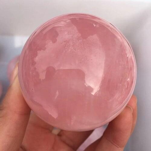High Quality Natural Pink Rose Quartz Crystal Sphere Healing Gemstone Crystal Ball