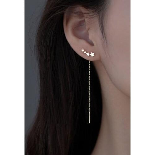 New Arrivals Tassel Long Star Drop Earrings for Women Teens Femme Party Jewelry Luxury Accessories Drops korean earrings 2021