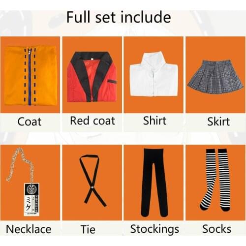 HOT Anime Cosplay Figure Yomotsuki Runa Cosplay Costume Coat Jk School Girls Uniform Hoodie Halloween Dress for Women Girl