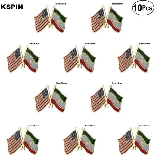 U.S.A. & Iran Lapel Pin Flag badge Brooch Pins Badges 10Pcs a Lot
