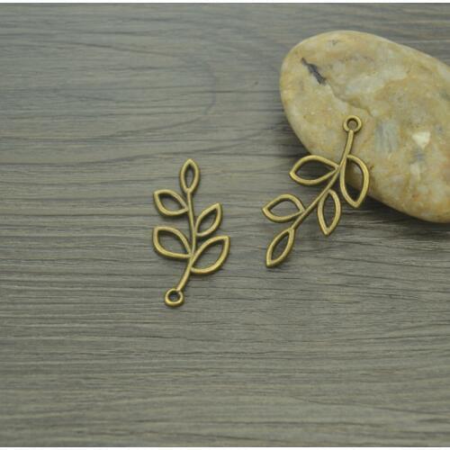 15 pcs vintage bronze Leaves Charms Metal Pendants for Jewelry Making DIY Handmade Craft 41*18 mm 4203B