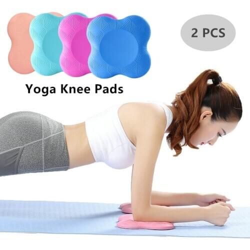 2Pcs Anti-slip Yoga Knee Pads Sports Exercise Pilates Plank Wrist Hips Hands Elbow Support Mats