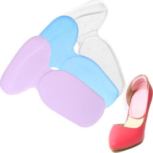 1 Pair 2 In 1 Heel Patch Thickened Heel Pad Womens Heel Wear-resistant Shock T-stick Silicone T-thread Insole
