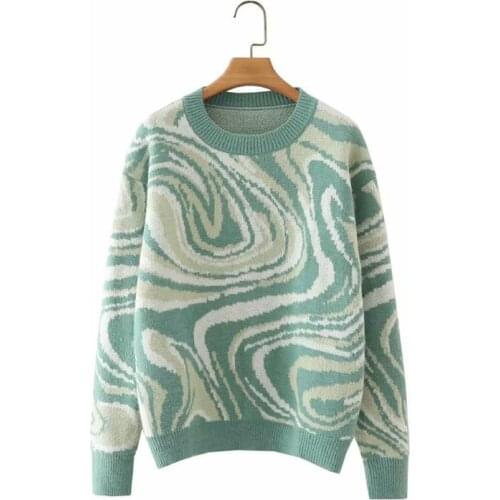 2021 Women Autumn Sweater O-Neck Knitted Long Sleeve Fashion Sweater Casual Women Green Pullovers Pull Femme