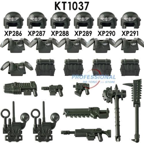 21PCS/LOT Military Army City Police With Weapons Building Blocks Brick Toys For Children Gifts KT1037