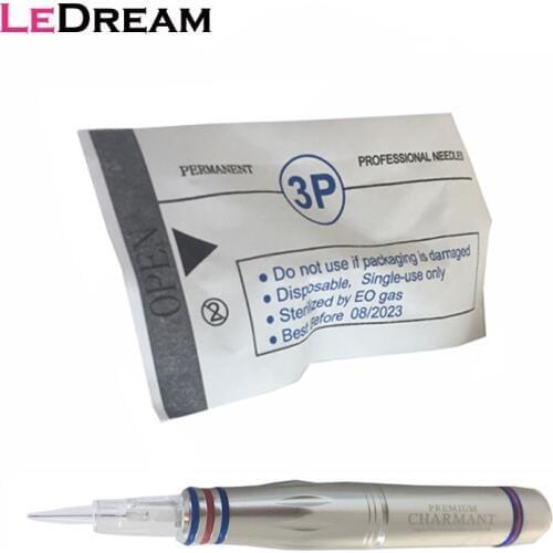 40pcs/lot Disposable Single Use Sterilized 8mm Screw Tattoo Needles Cartridge Tip 3P 3RL For Premium Charmant Permanent Machine