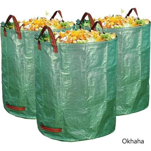 72 Gallons Garden Bag - Reuseable Heavy Duty Gardening Bags, Lawn Pool Garden Leaf Waste Bag