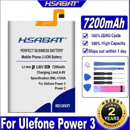HSABAT Power 3 6600mAh Battery for Ulefone Power 3 3S Batteries