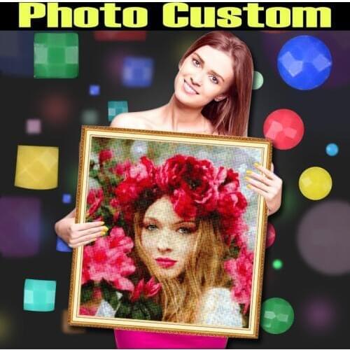 DIAPAI Diamond Painting Photo Custom 5D DIY Picture of Rhinestones Diamond Embroidery 3D Cross Stitch Home Wedding Decoration