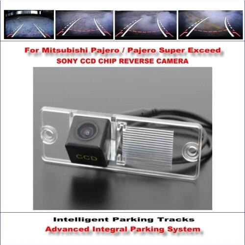 Car Backup Reverse Camera For Mitsubishi Pajero/Super Exceed 2006-2014 HD Intelligent Parking Tracks CCD CAM