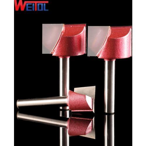 Weitol 6mm CNC wood Solid Carbide Milling Cutter Cleaning Bottom bit MDF PVC acrylic wood tool engraving bit