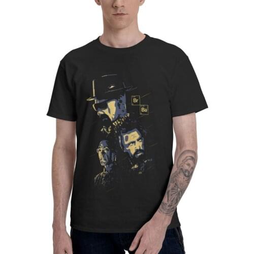 Breaking Bad Walter White T Shirt Men Short Sleeve Cotton T-shirts Heisenberg Tees Top Streetwear Tshirts Gift Idea