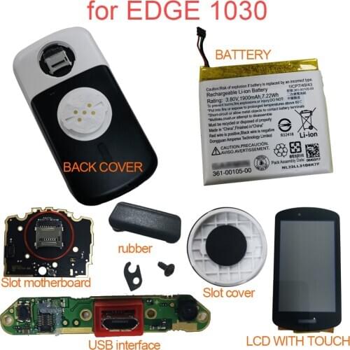 USB Interface/Slot Motherboard/Slot Cover/Battery/Back Case Cover/Rubbercase/LCD Screen With Touch For GARMIN EDGE 1030 EDGE1030
