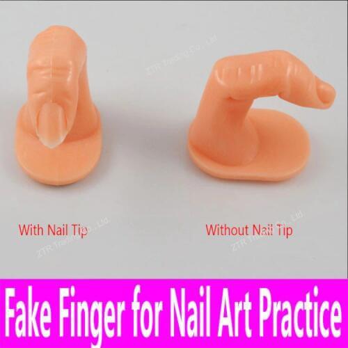 1 piece False Finger Fake Finger for Nail Art Practice Training Tools with or without Nail Tip using with Fake Nails False Nails