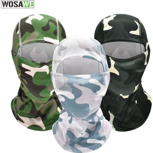 WOSAWE Camouflage Cycling Balaclava Full Face Mask Tactical CS Hunting Outdoor Sports Helmet Liner Cap Military Airsoft CP Scarf