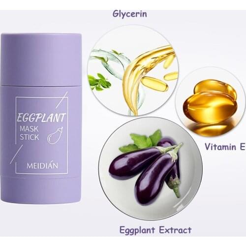 Beauty Face Mask Skin Eggplant Extract Green Tea Mask Stick Cleans Pores Dirt Moisturizing Hydrating Whitening Care Face Tools