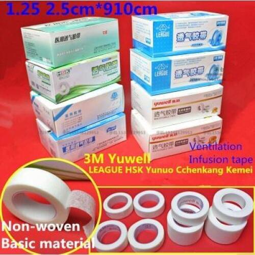 Medical 3M Non woven fabric adhesive tape infusion tear tape Low sensitization Ventilation Breathable tape rubberized plaster