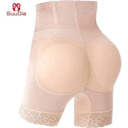 GUUDIA Womens Butt Lifter High Waist Hip Enhancer Pads Underwear Shapewear Padded Control Panties Boyshorts Mesh Waist Trainer