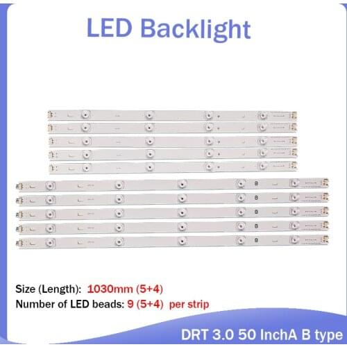 New Original)10 PCS/set LED strip for LG 50LB650V 50LF6000 INNOTEK DRT 3.0 50 inch A B 6916L-1982A 1983A 6916L-1781A 1782A