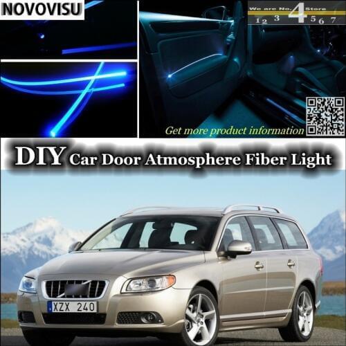 NOVOVISU For Volvo V70 XC70 interior Ambient Light Atmosphere Fiber Optic Lights Inside Door Panel illumination Not EL light
