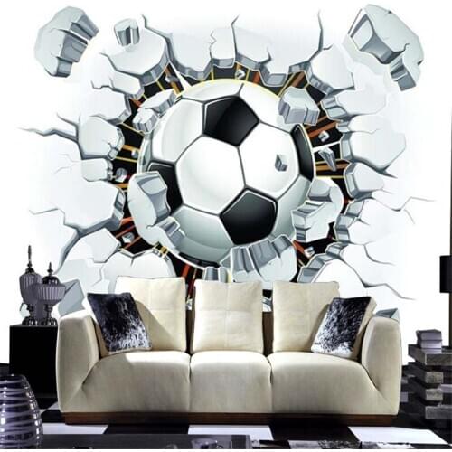 Beibehang wallpaper sport background mural living room sofa bedroom football TV backdrop Custom Size vinyl papel de parede