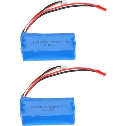 EBOYU(TM) 2Pcs 7.4V 1500mAh Rechargeable Li Battery for Double Horse 9118 MJX T23/F45 RC Helicopter Toys