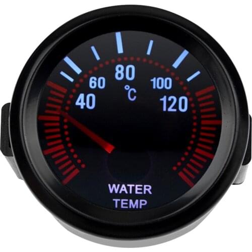 With Water temperature guage 2 Inch Car LED Metal And ABS 12V DC 52mm Black