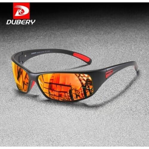 DUBERY Brand Designer Outdoor Sport Mens Polarized Sunglasses Driving Mirror Fishing Goggles Oculos Male Sun Glasses For Men A58