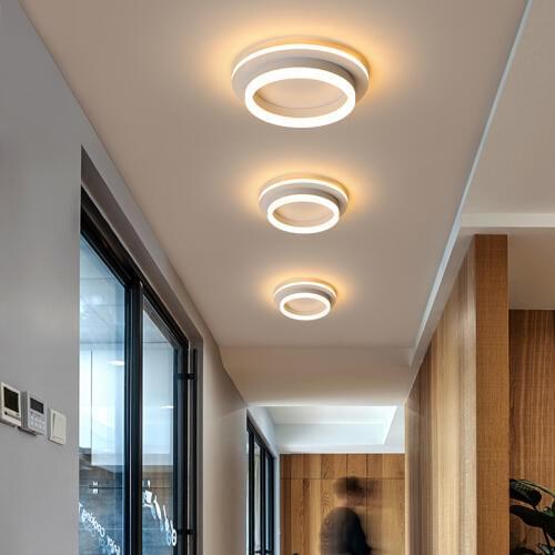 Led round aisle lights creative personality porch simple modern corridor lights fashion home balcony bedroom lamps WF6061054