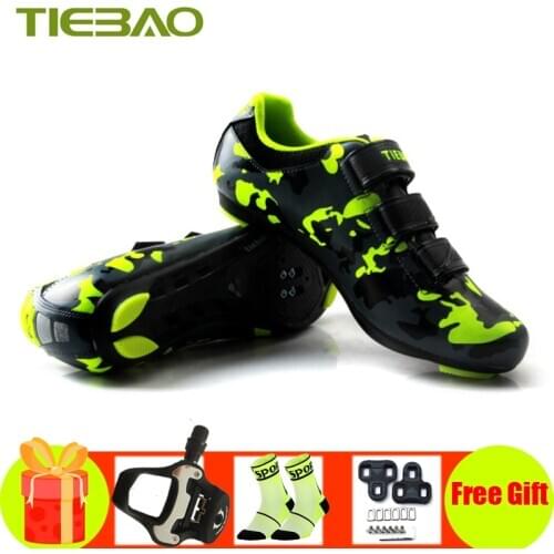 Tiebao Professional cycling shoes SPD-SL pedals cheap road shoes sapatilha ciclismo breathable sneakers bicycle riding shoes