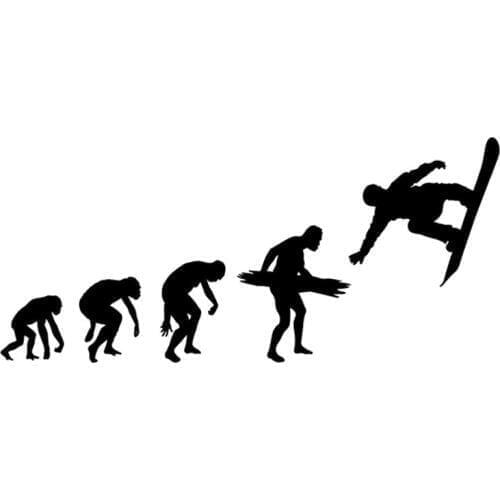 Snowboarding Evolution Sport Vinyl Car Stickers Silhouette Decor Motorcycle sticker