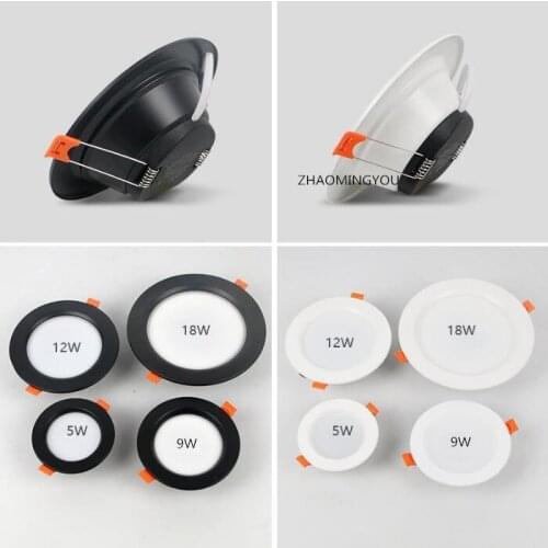 LED Recessed Downlights Ceiling Spot Lamp 3000K/4000K/6000K 5W 9W 12W 18W 220V Living Room Kitchen Lamp