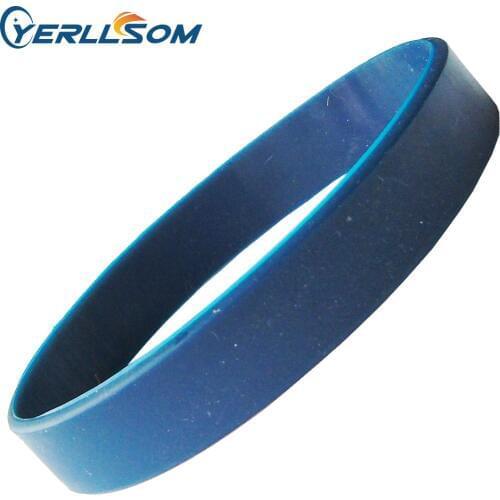YERLLSOM Free shipping 100pcs/Lot blue rubber silicone wristbands bracelets with custom logofor events Y061112