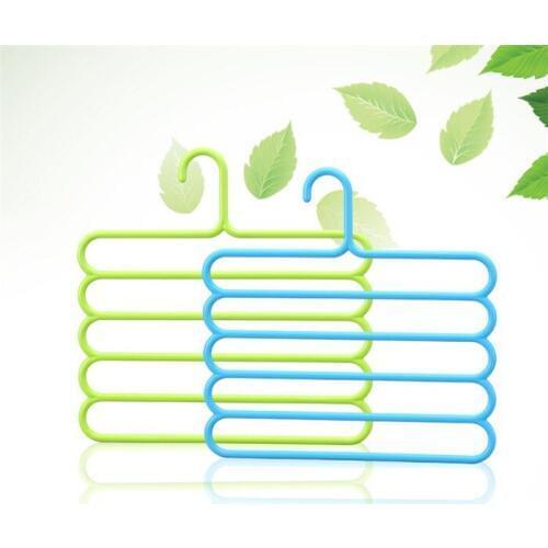 1PC 5 Layers Trousers Hanger Rack Bathroom Kitchen organizer Pants Holder Tie Rack for Clothes Hanger OK 0878