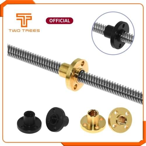 1PCS 3D Printer Parts T8 Screw Brass/POM Nut Suitable For T8 Screw Pitch 2mm Lead 2/8mm Z-Axis Trapezoidal Motor Screw Nut
