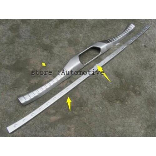 2 pcscar-styling Stainless Steel Inner Rear Bumper Protector Sill Trunk covers Trim for Toyota ALPHARD 2015 2016 2017 2018 2019