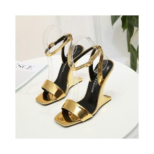 2020 Sandals Women Wedges Shoes Special-shaped High Heel 10.5CM Women Summer Sandals Woman Shoes Ladies Classic Female Sandals