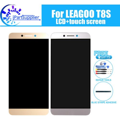 5.5 inch LEAGOO T8S LCD Display+Touch Screen 100% Original Tested LCD Digitizer Glass Panel Replacement For LEAGOO T8S