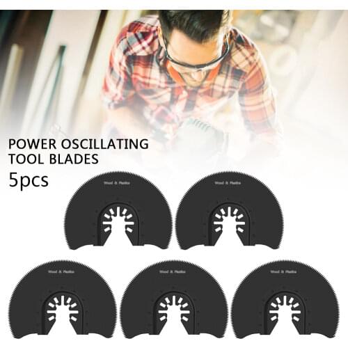 5Pcs Oscillating Semi-circular Saw Blade Swing Type Multi-function Tool Saw Blade Carbide Segment for Wood Metal Cutting 88mm