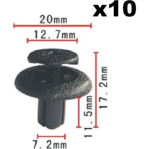 A3- DOOR MOULDING TRIM STRIP CLIPS RUBSTRIP X10 Plastic Clips