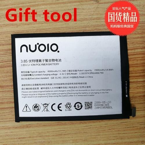 Li3839T43P6h406790 4000mAh Battery For ZTE Nubia Z11 Max NX523 NX523J Cell Phone Replacement Battery+Gift tool
