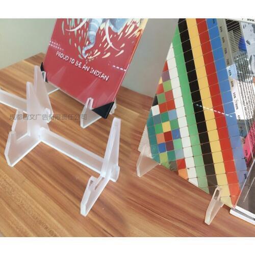 Acrylic display rack for book tea cake Leaflets Multi purpose Desktop Transparent display stand