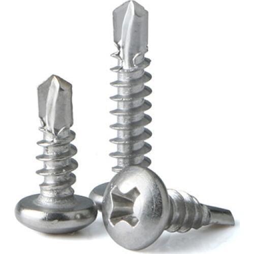 Free shipping self drilling screw M4.2 M4.8 stainless steel 410 round dovetail nailing pan head