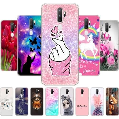 For Oppo A9 A5 2020 Case 6.5" Silicon Soft TPU Back Phone Cover For OPPOA9 OPPOA5 A 9 A 5 Bags Full 360 Protective Coque Bumper