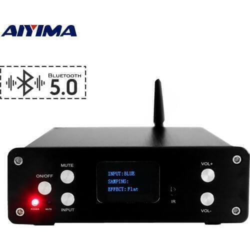 AIYIMA 2.1 Bluetooth 5.0 Digital Home Amplifier STA326 QCC3008 30Wx2+60W Subwoofer Amplifier OLED Amp Optical Coaxial USB Input