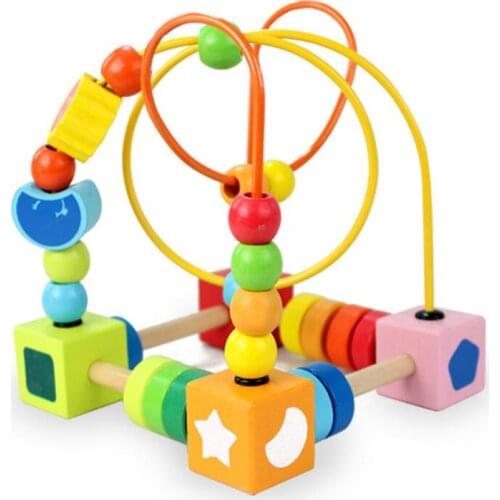 Wooden Around Beads Early Learning Toy Children Kids Baby Colorful Educational Mathematics Toy Enlightenment Toys For Children